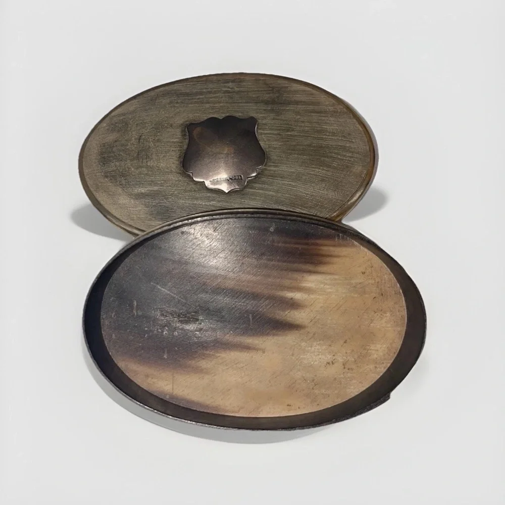 ANTIQUE SCOTTISH MOUNTED COW HORN SNUFF BOX c1900 DUNNINGHAM & CO - Picture 3 of 5